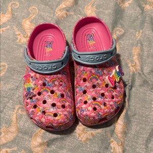 CROCS Kids' Pink and Blue Unicorn Clogs